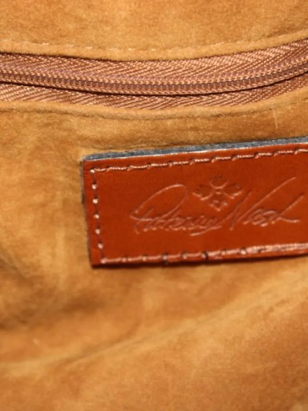 Patricia Nash Cognac Leather Bucket Crossbody Bag, Coin Purse + Duster